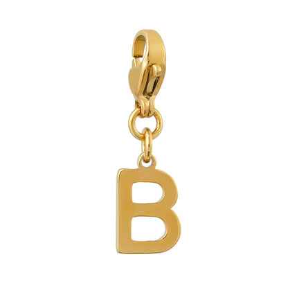 SOLID LETTER MINI CHARMS A–Z in GOLD: Dainty Initial Alphabet Pendant for Necklaces & Bracelets — $12.50