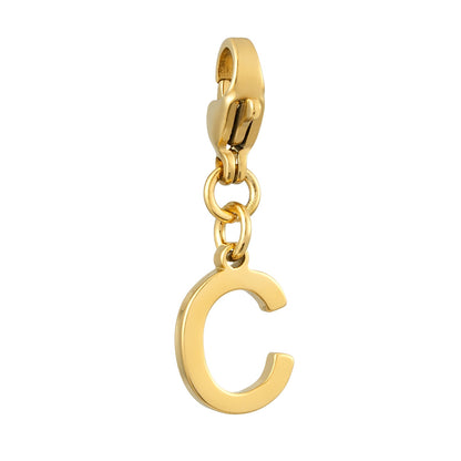 SOLID LETTER MINI CHARMS A–Z in GOLD: Dainty Initial Alphabet Pendant for Necklaces & Bracelets — $12.50