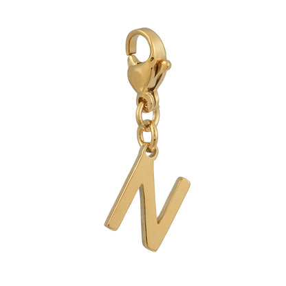 SOLID LETTER MINI CHARMS A–Z in GOLD: Dainty Initial Alphabet Pendant for Necklaces & Bracelets — $12.50