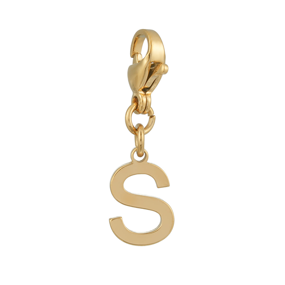 SOLID LETTER MINI CHARMS A–Z in GOLD: Dainty Initial Alphabet Pendant for Necklaces & Bracelets — $12.50