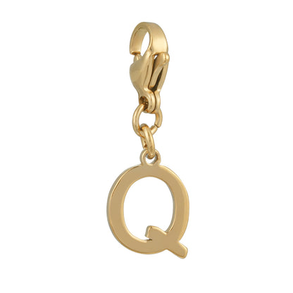 SOLID LETTER MINI CHARMS A–Z in GOLD: Dainty Initial Alphabet Pendant for Necklaces & Bracelets — $12.50