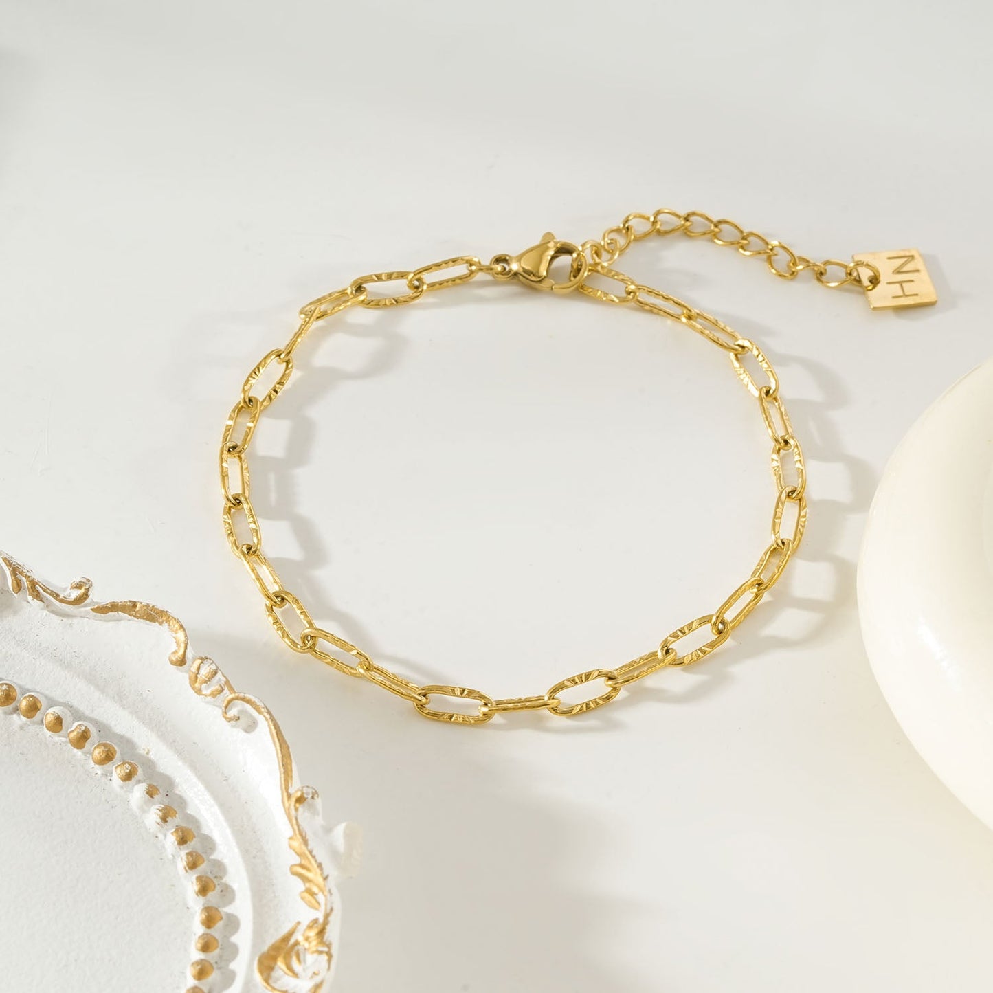 TIKI Gold: Dailywear Essential Mini Paper-Clip Chain Bracelet