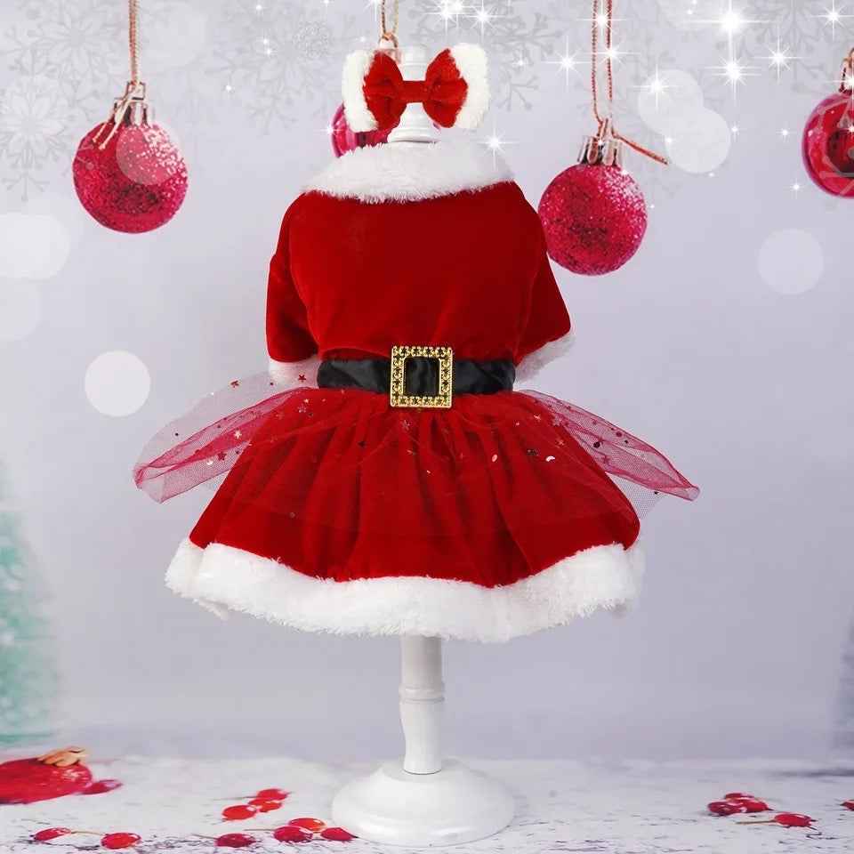 Santa Honey Holiday Dog Dress | Christmas Occasion Dog Outfit