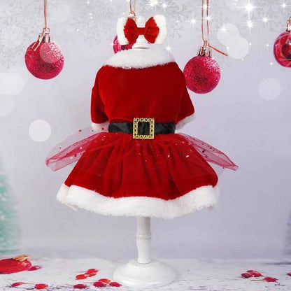 Santa Honey Holiday Dog Dress | Christmas Occasion Dog Outfit