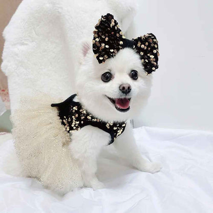 Twinkle Star Dog Dress Set | Party Dress with Matching Bow