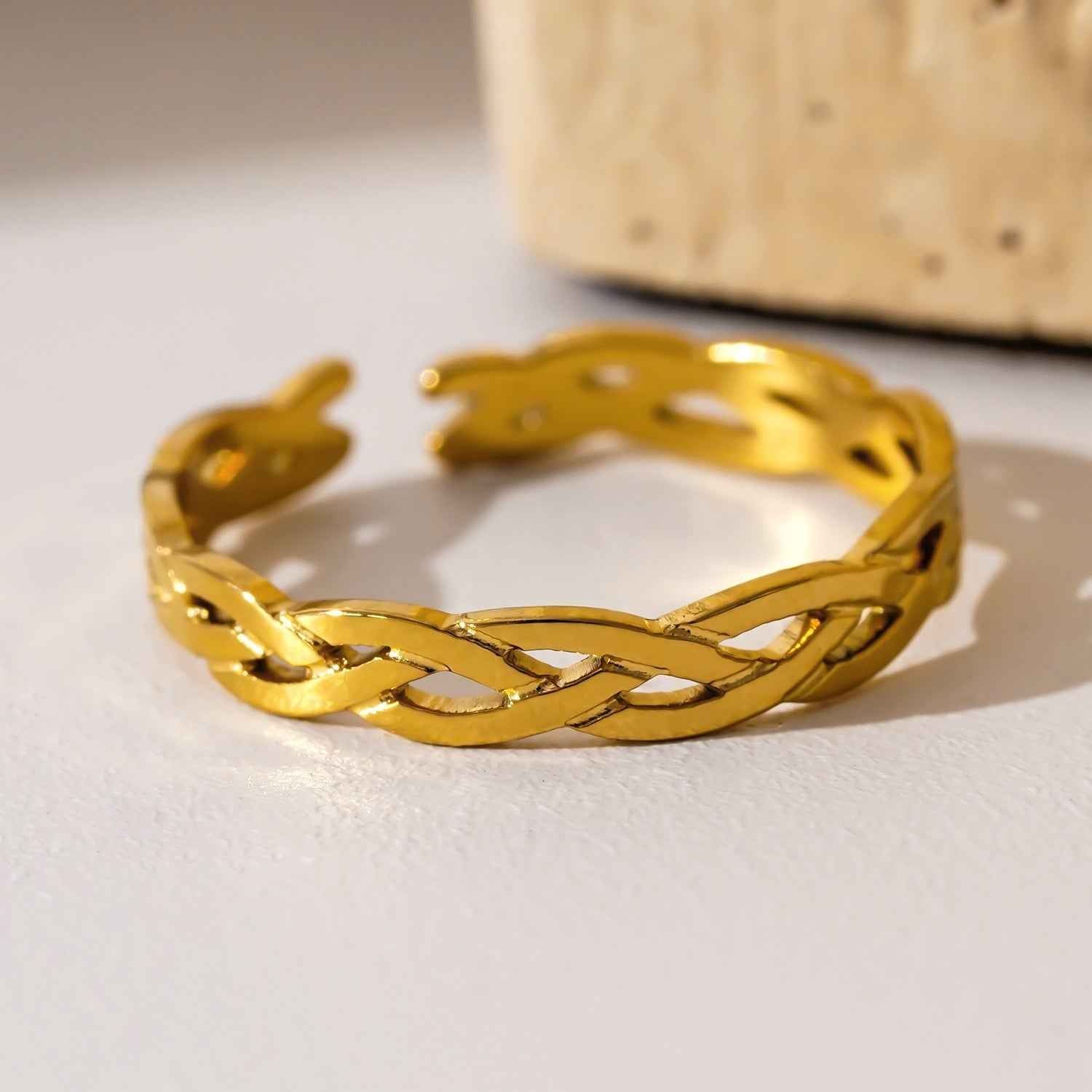 ELIOTT: Cross Over Weave Pattern Band Ring
