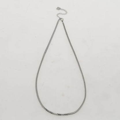 FARAH 18": Cuban Link Silver Chain Necklace (for Men & Women)