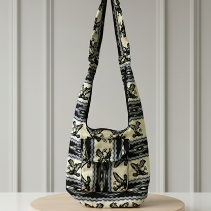 OLDTRIBES™ Eagle Beige and Black Crossbody Bag