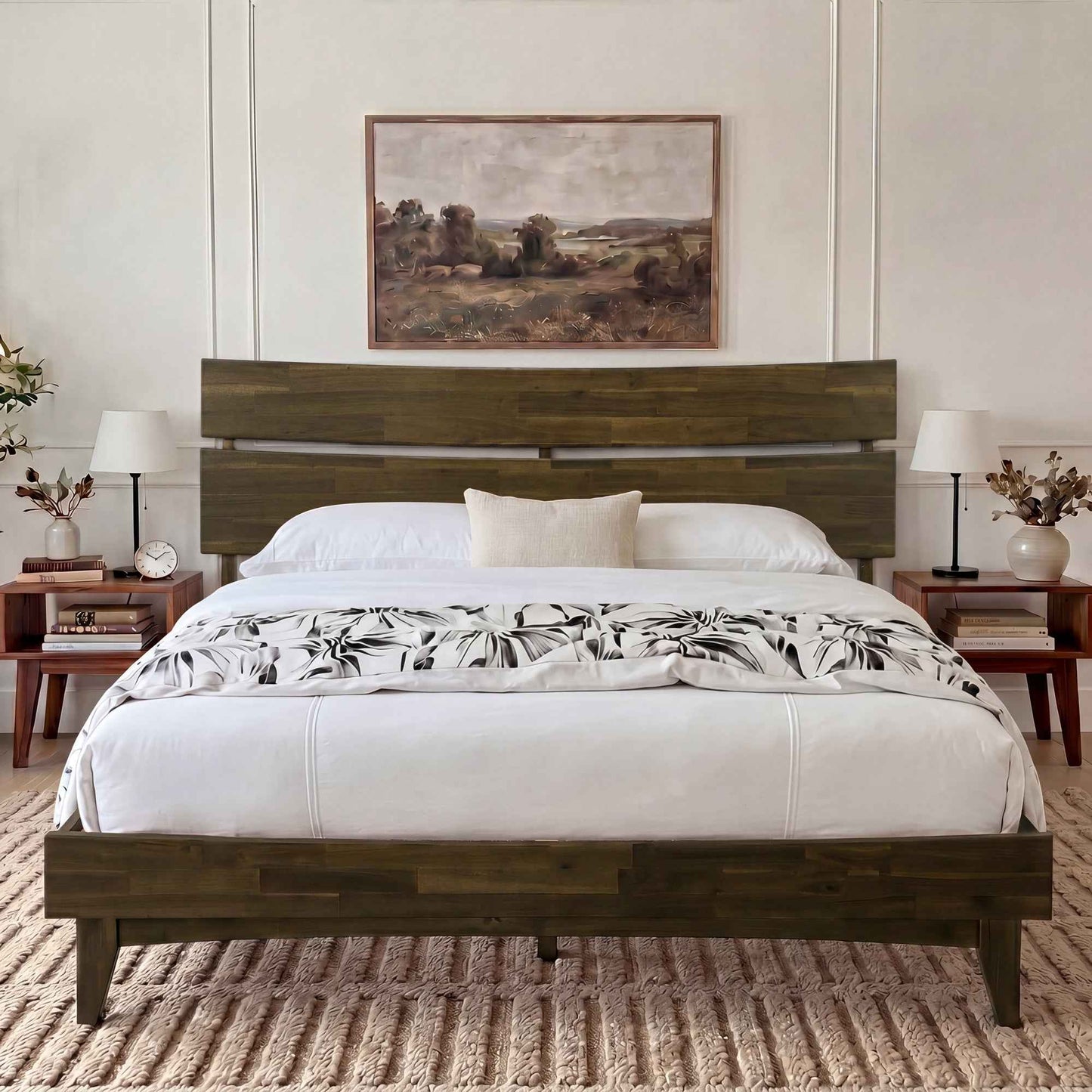 Aurora Solid Wood Bed Frame