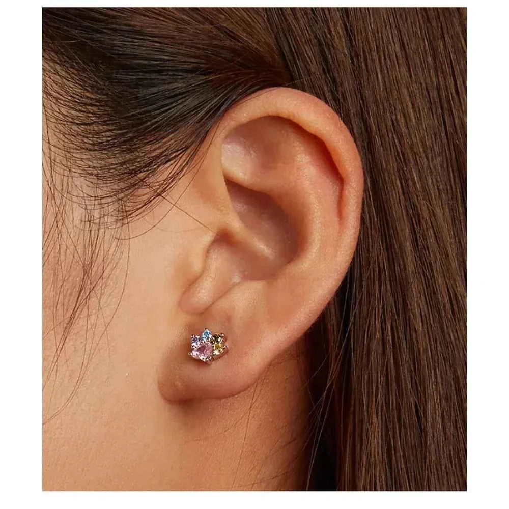 925 Sterling Silver Star And Butterfly Stud Earrings - Delicate And Fine Jewelry