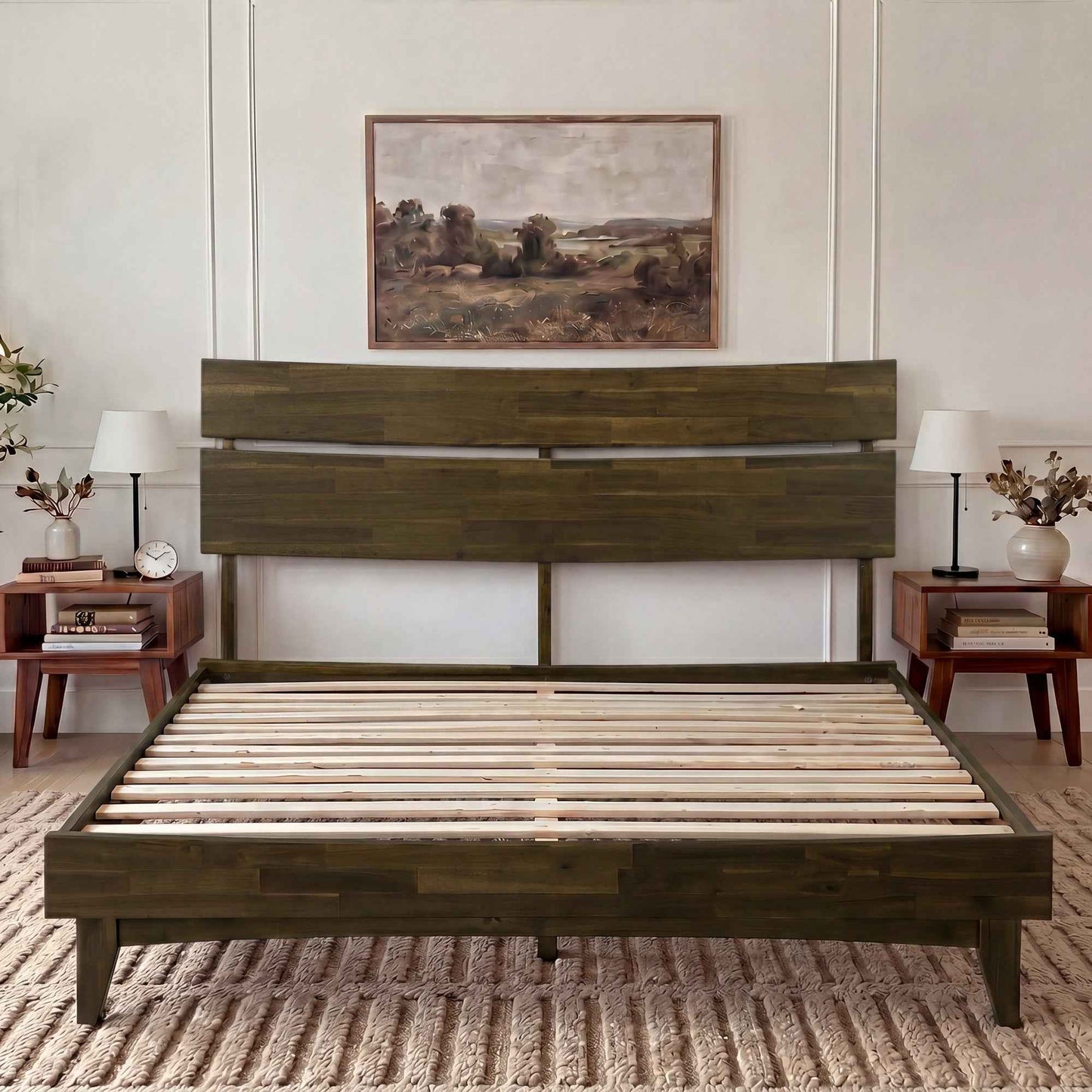 Aurora Solid Wood Bed Frame