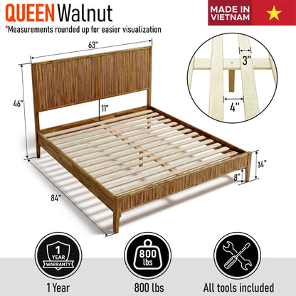 Bosk Solid Wood Bed Frame