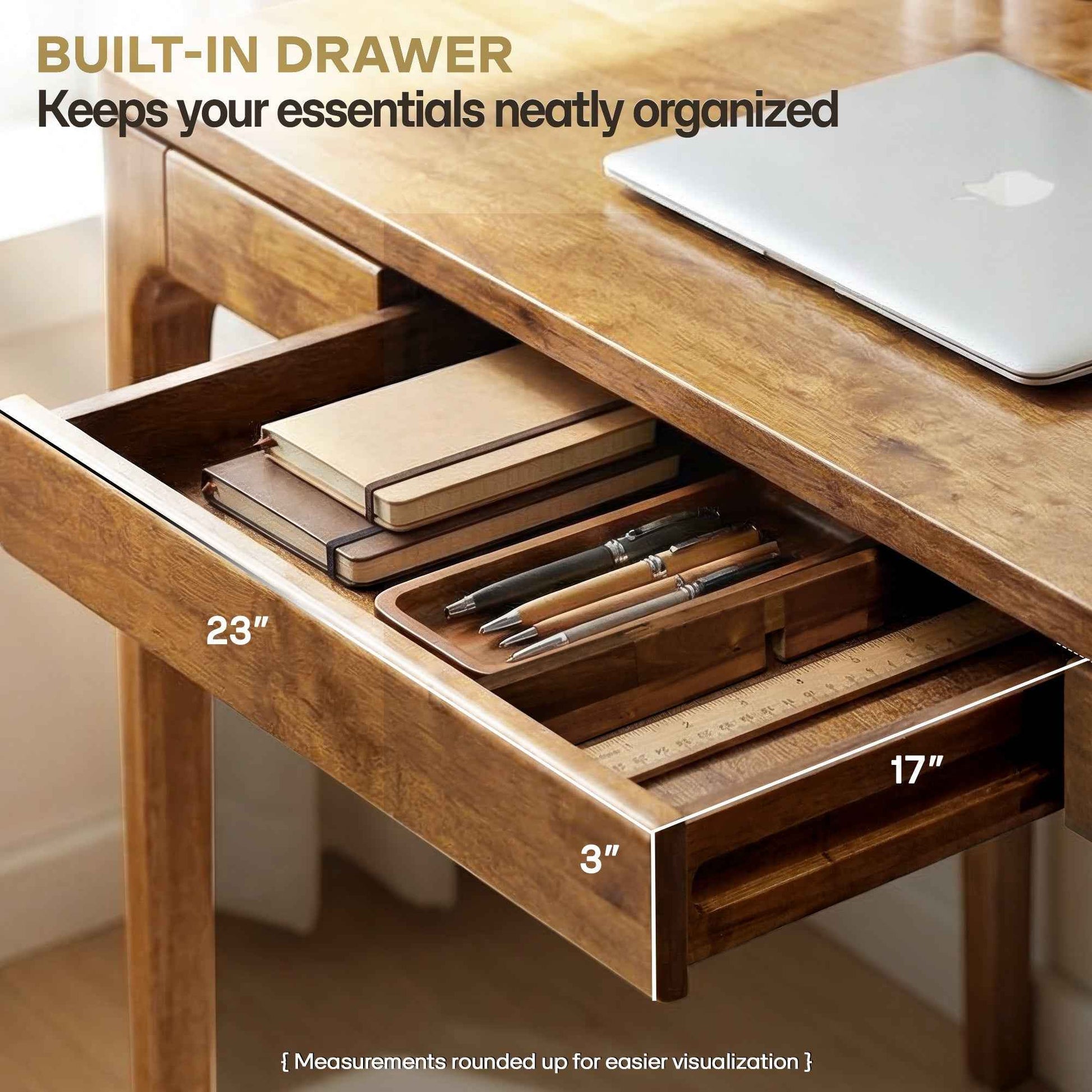 Wilma 48" Rubber Wood Desk
