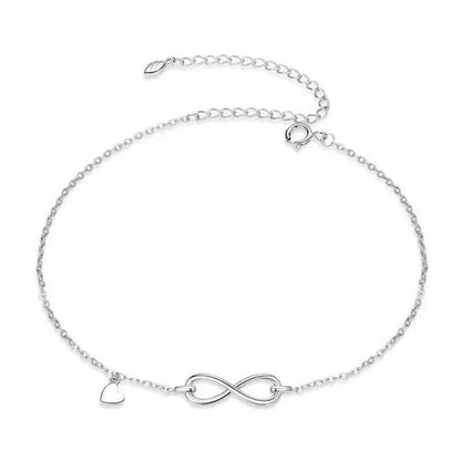 The Endless Summer 925 Sterling Silver Infinity Anklet