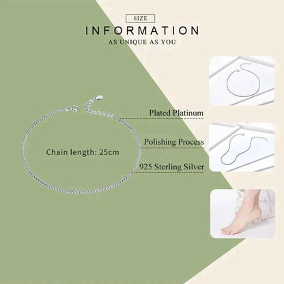 The Essential 925 Sterling Silver Charm Anklet