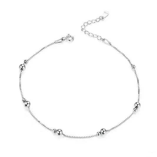 The Minimalist 925 Sterling Silver Bead Anklet