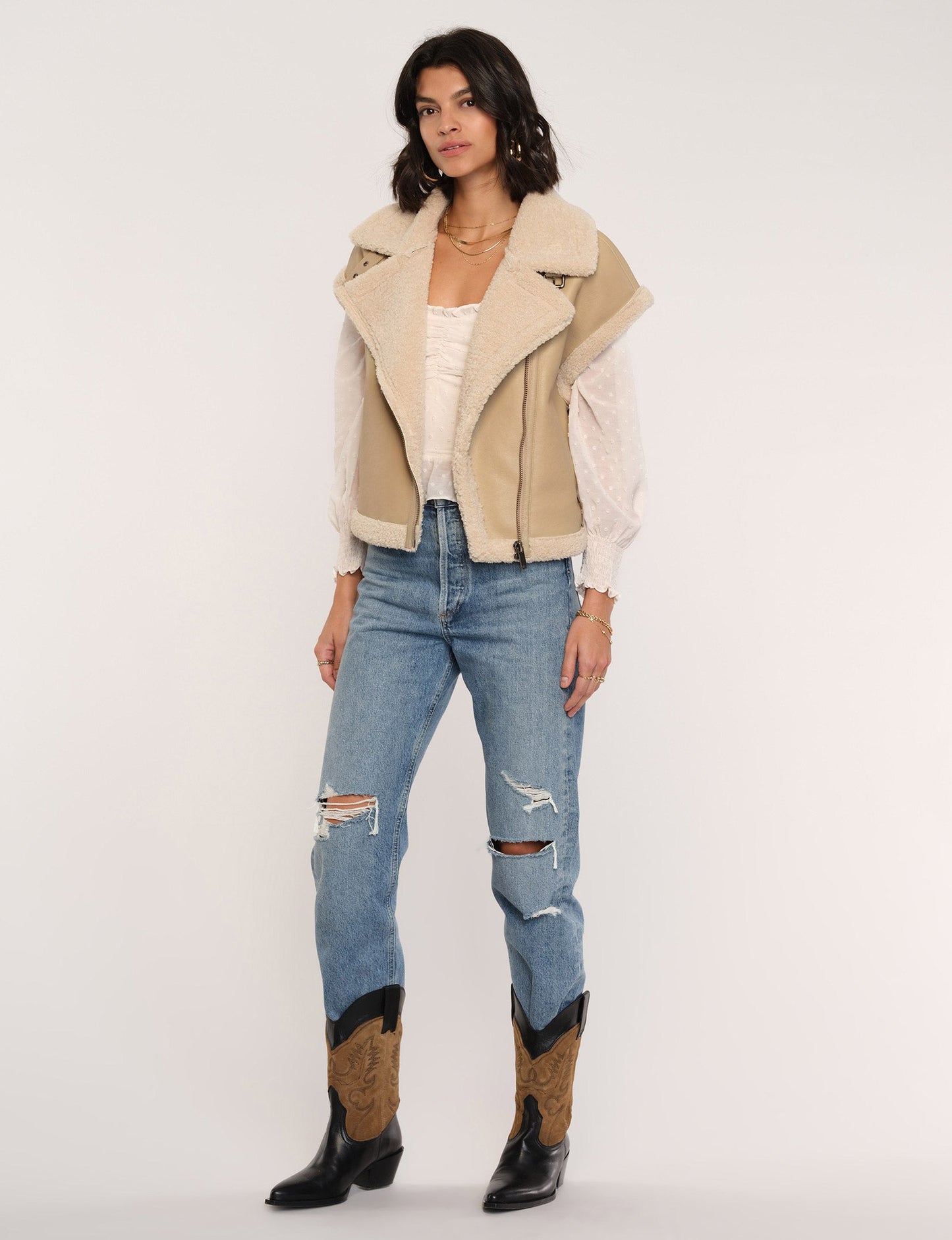 Xander Cozy Sherpa Vest with Zipper