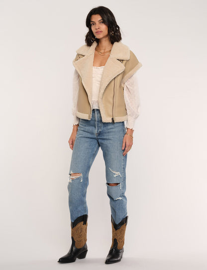 Xander Cozy Sherpa Vest with Zipper