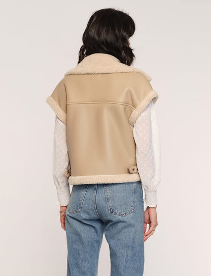 Xander Cozy Sherpa Vest with Zipper