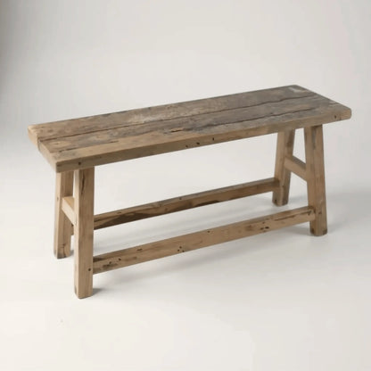 Sitzbank aus recyceltem Teakholz LEON-90cm