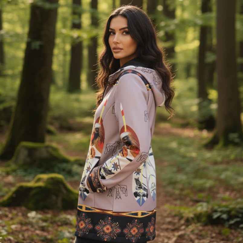 Soft purple Eagle 3/4-Length Coat