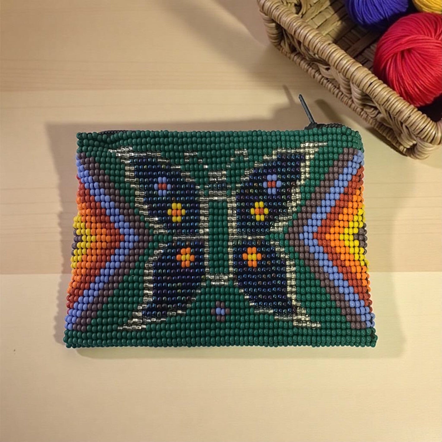 OLDTRIBES™ Butterfly Beaded coin purse