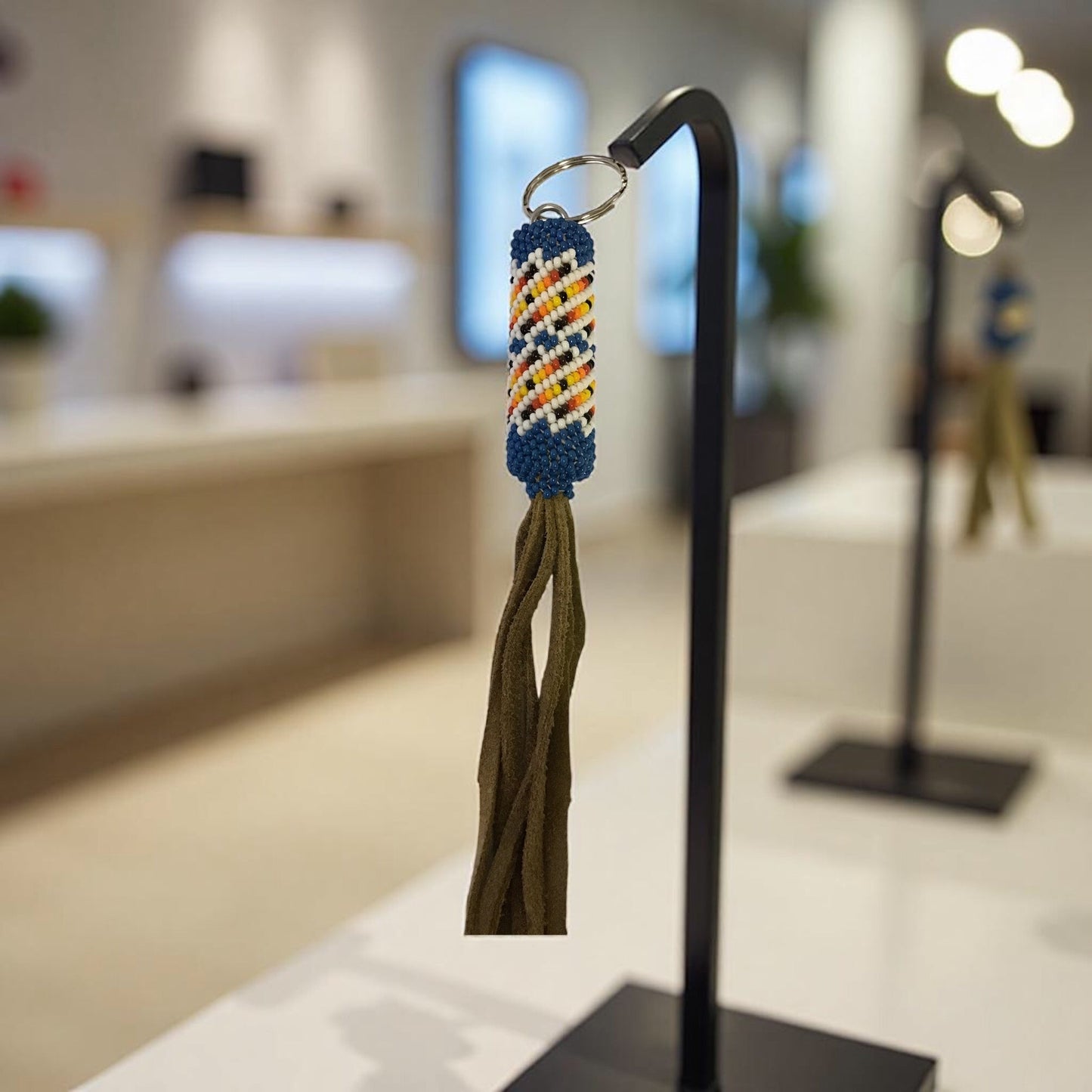 OLDTRIBES™ Blue Handcrafted Beaded Keychain