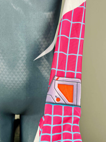 Super Hero Spider Gwen Cosplay Full Bodysuit Halloween Costume Zentai