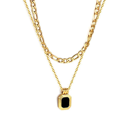 Emerald Bar Double Chain