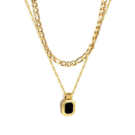 Emerald Bar Double Chain