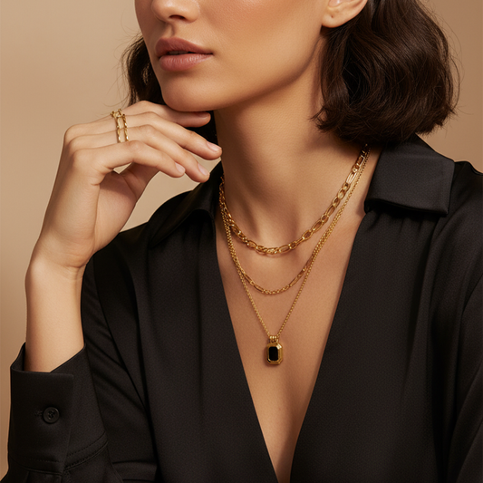 Emerald Bar Double Chain