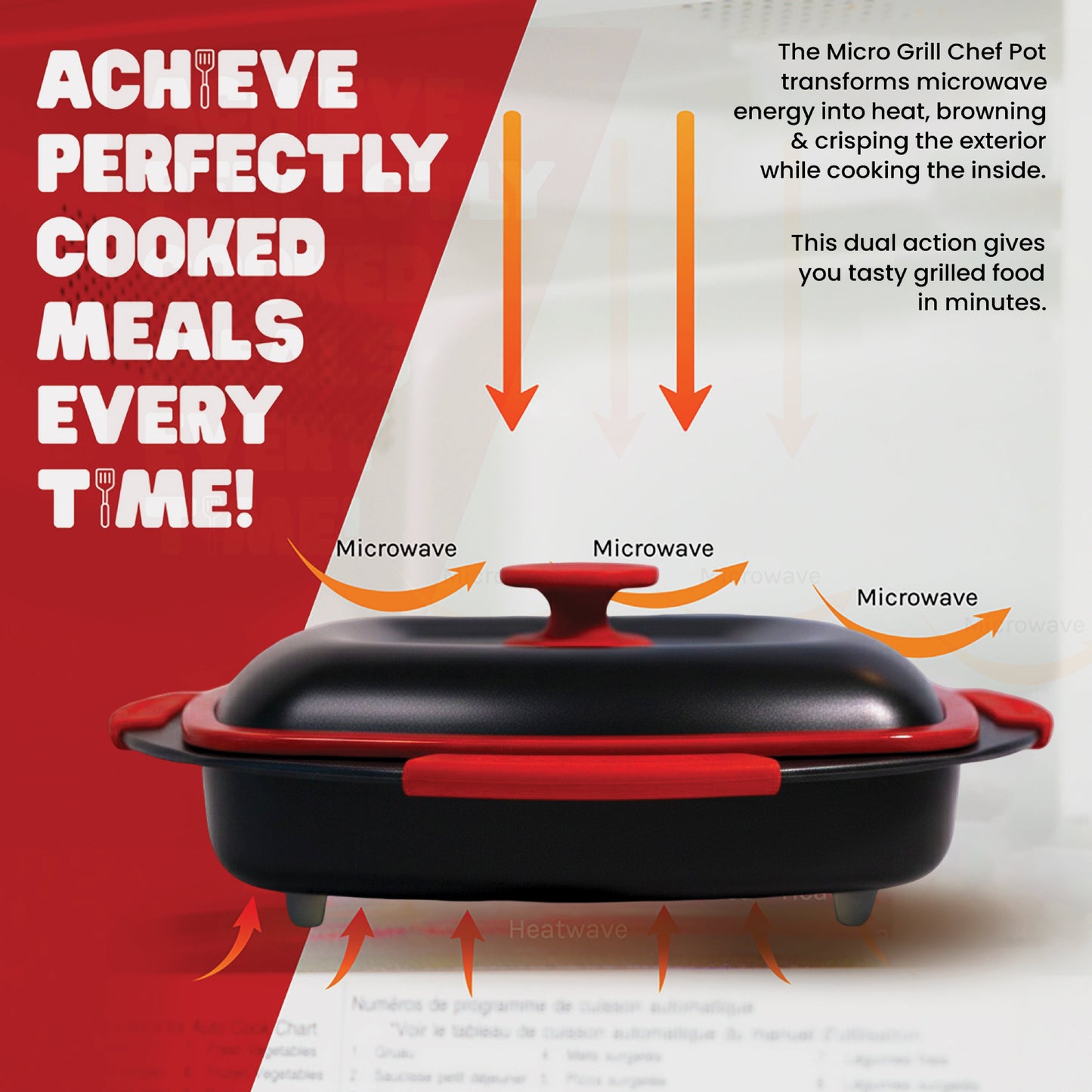 Micro Grill Chef Pot™ Mikrowellen-Kochtopf – Vielseitiger Mikrowellen-Speisekocher mit Deckel – Mikrowellengeeigneter Dampfgarer & Suppentopf – BPA-frei, spülmaschinenfest, ideal für schnelle Mahlzeiten & gesundes Kochen