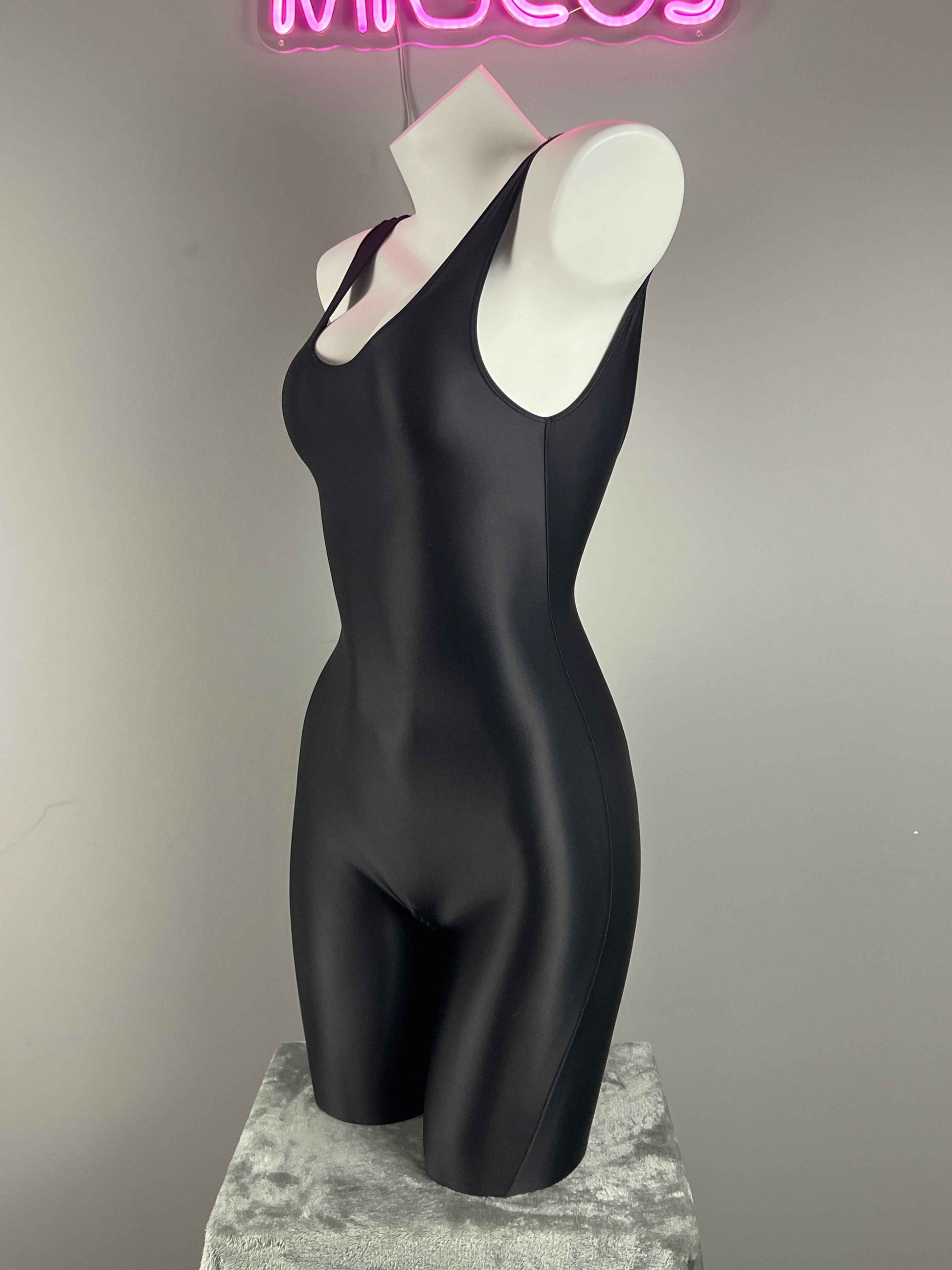 Sleeveless Sheer Spandex Bodysuit Glossy Silky Spandex Yoga Suit Lingerie
