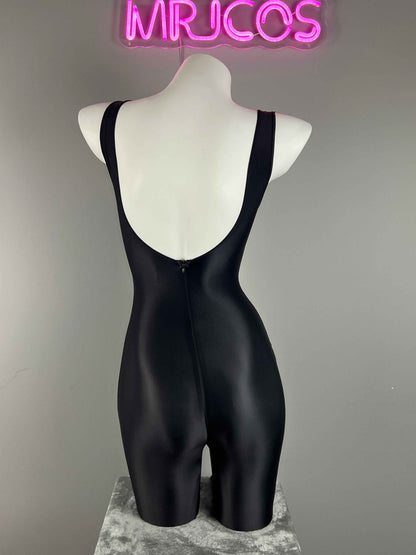 Sleeveless Sheer Spandex Bodysuit Glossy Silky Spandex Yoga Suit Lingerie