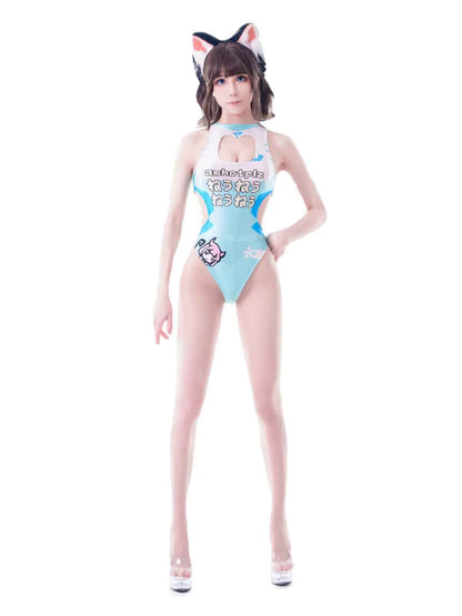 Japanese Anime Spandex Swimwear Racing Suit Wet Suit Race Queen Costume