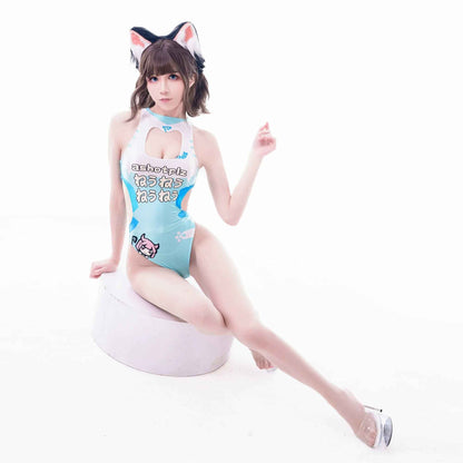 Japanese Anime Spandex Swimwear Racing Suit Wet Suit Race Queen Costume