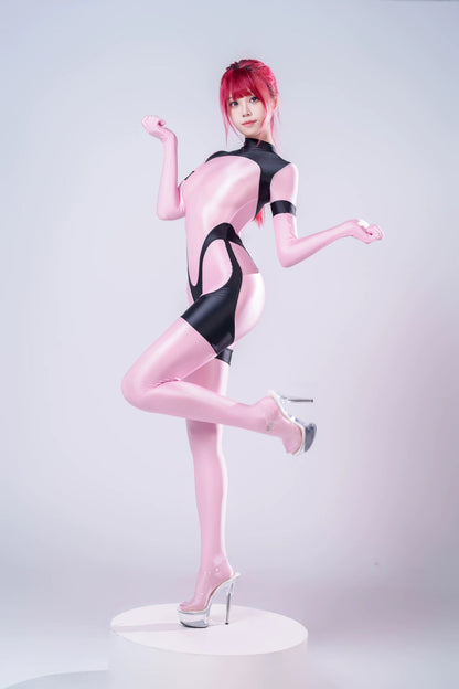Anime Sci-fi Spandex Swimwear Racing Suit Full Bodysuit Zentai with Crotch Zipper