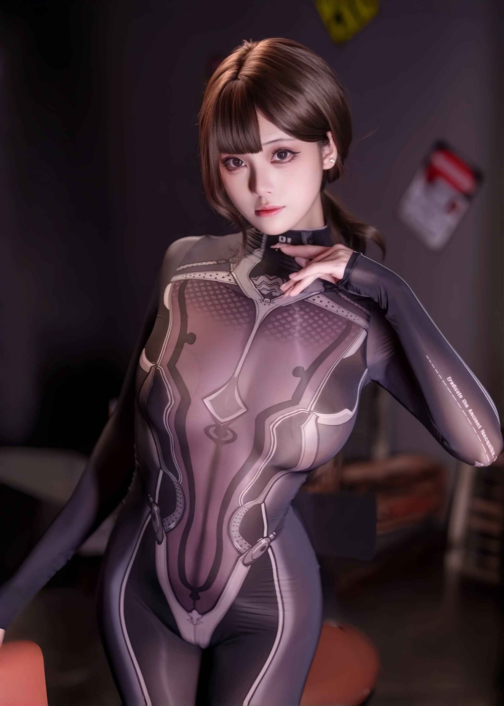 Anime Superhero Eve 10D Sheer Bodystocking - Ultra-Thin Cosplay Lingerie
