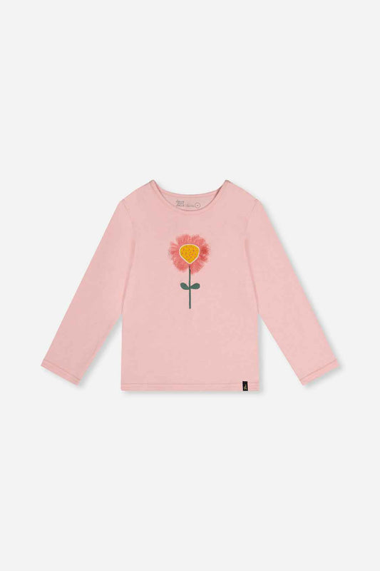 Long Sleeve Organic Cotton T-Shirt Pale Dusty Pink