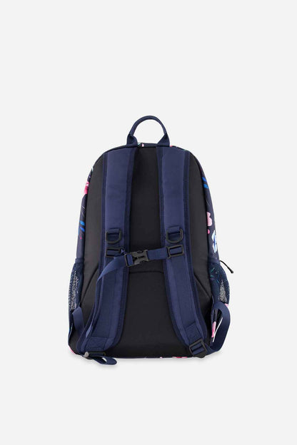 Kids Backpack Blue Floral Print