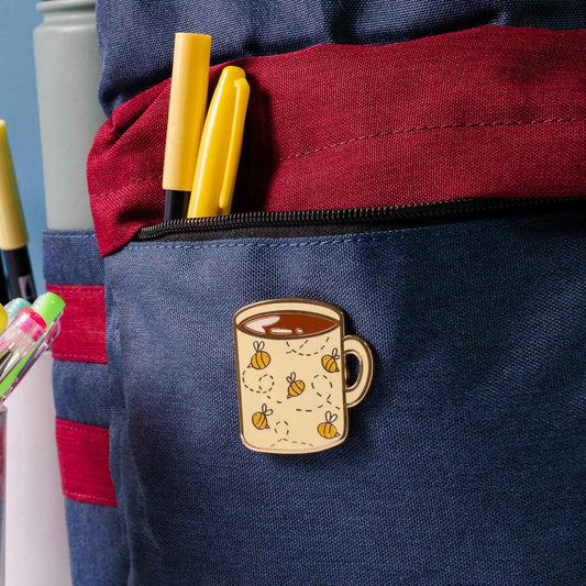 Big Bee-tha Cup Of Joe Enamel Pin