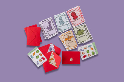 Dinosaur Valentine Set - Card Set