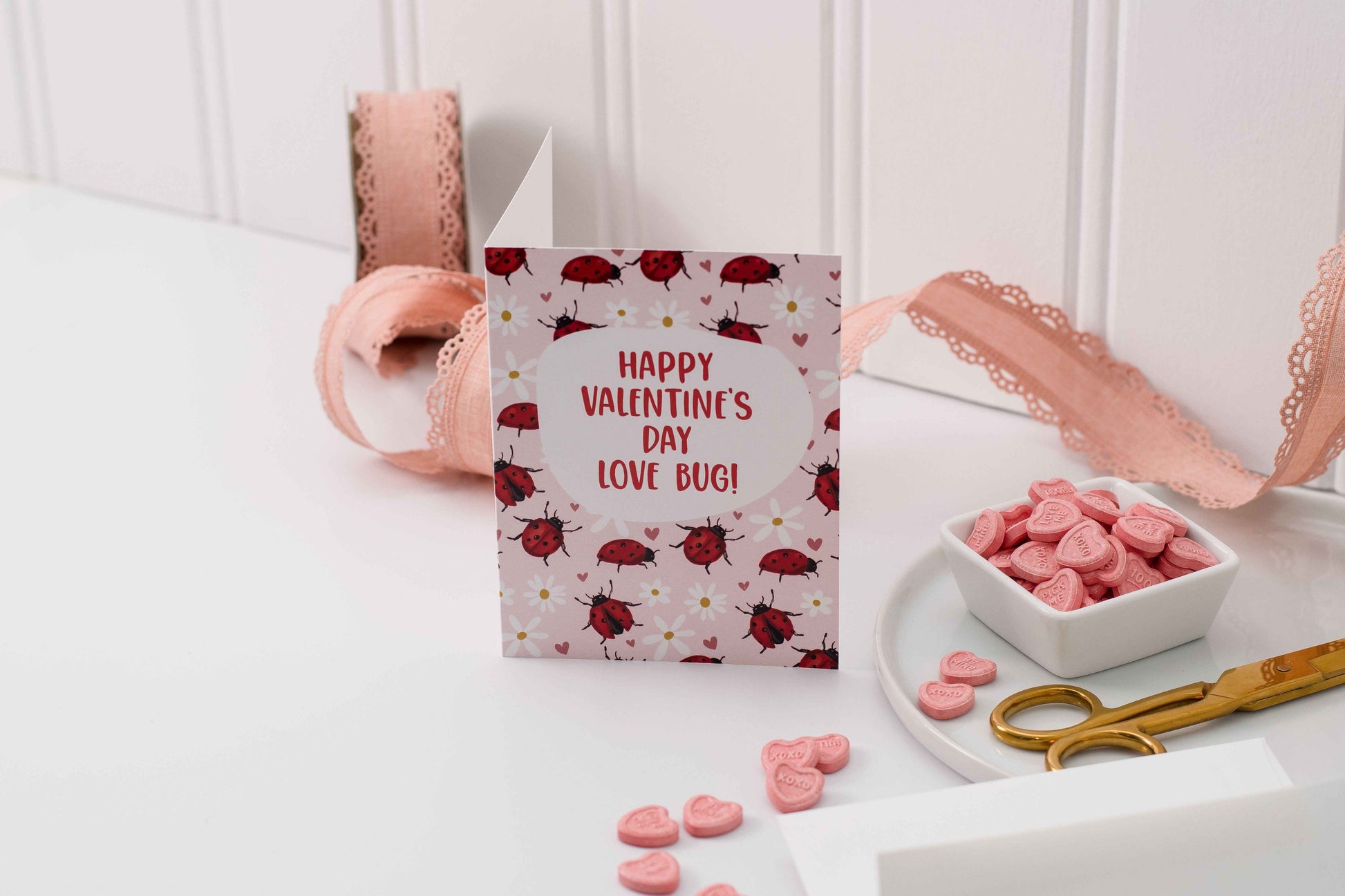 Happy Valentine's Day Love Bug - Greeting Card