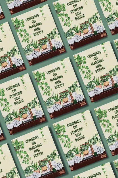 Congrats On Planting New Roots! - Greeting Card