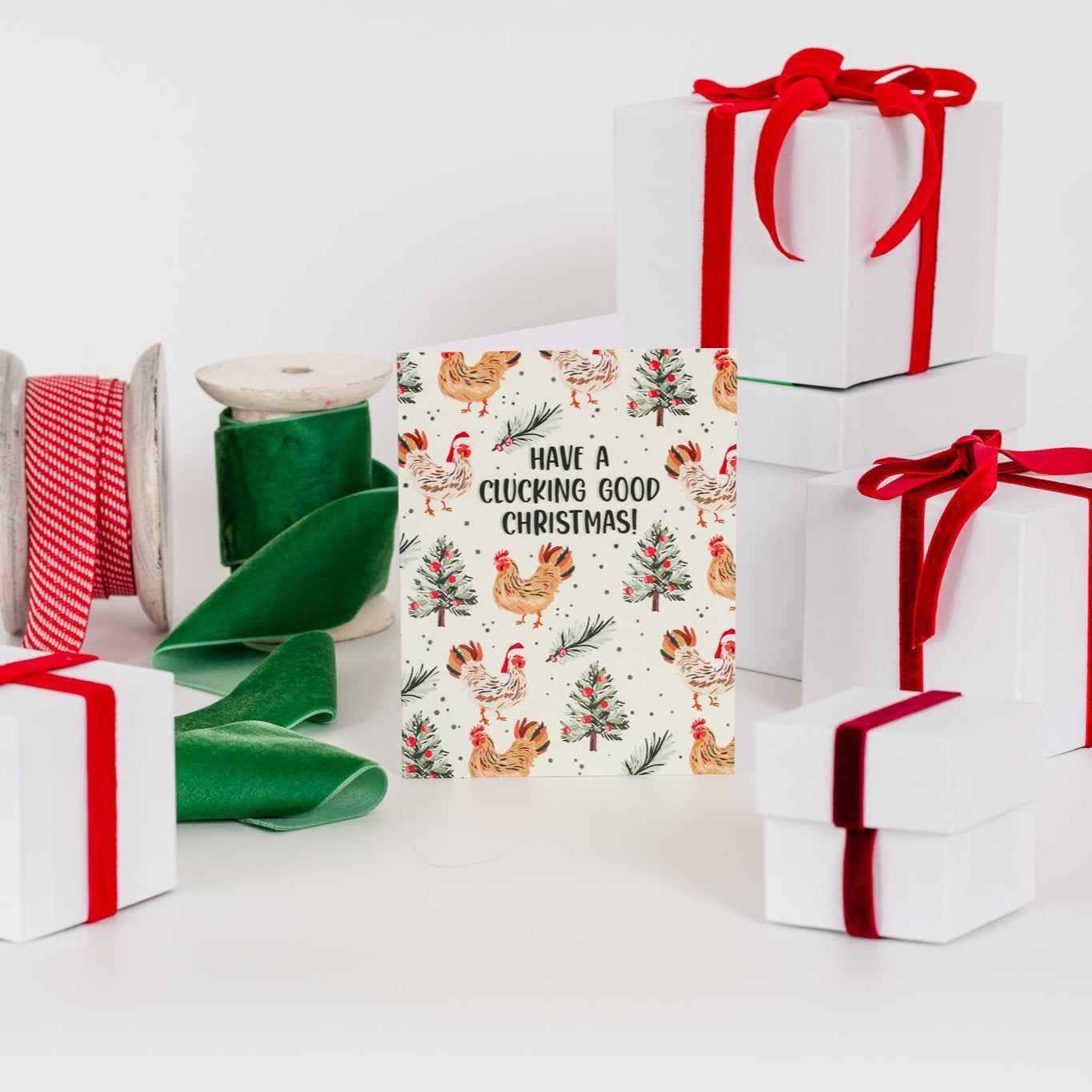 Have A Clucking Good Christmas! - Greeting Card
