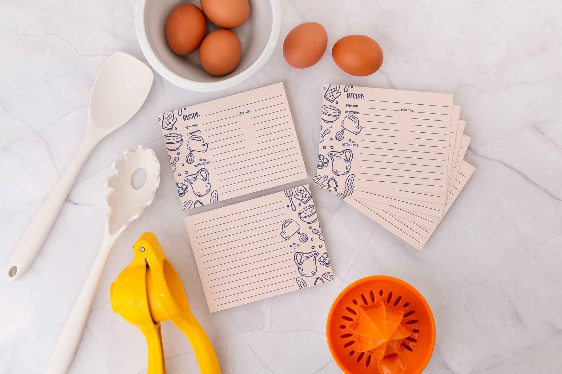 Tan Baking Recipe Cards
