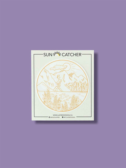 Mountain Flower Circle Sun Catcher
