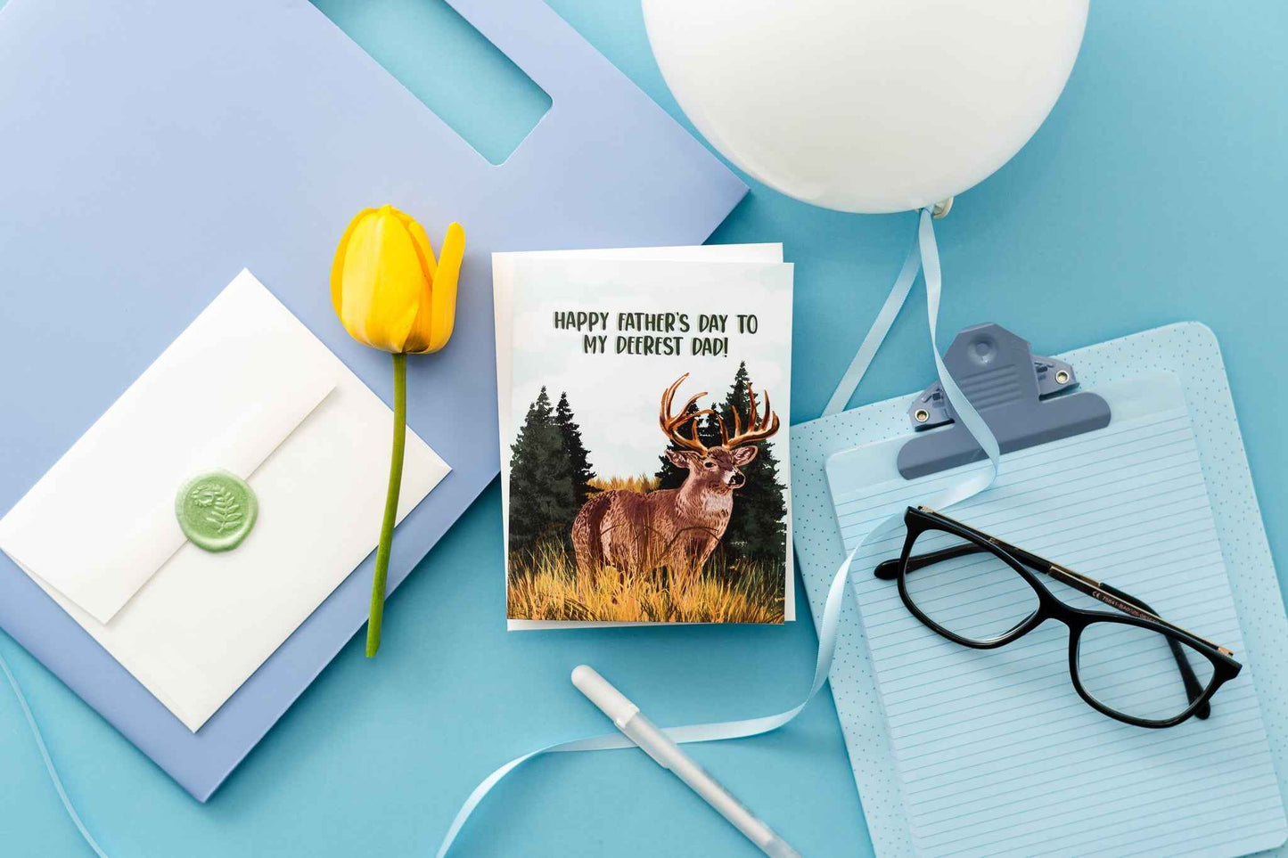 Happy Father's Day To My Deerest Dad! - Greeting Card