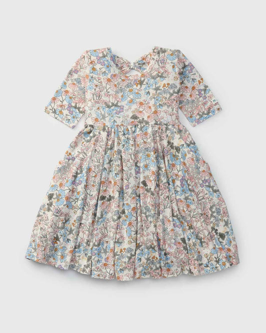 Short Sleeve Skater Dress - English Garden