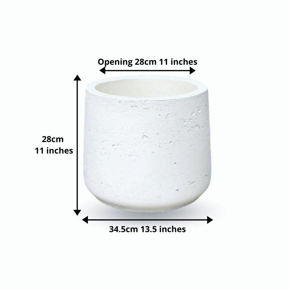 Lazaro White Cement Planter 13''